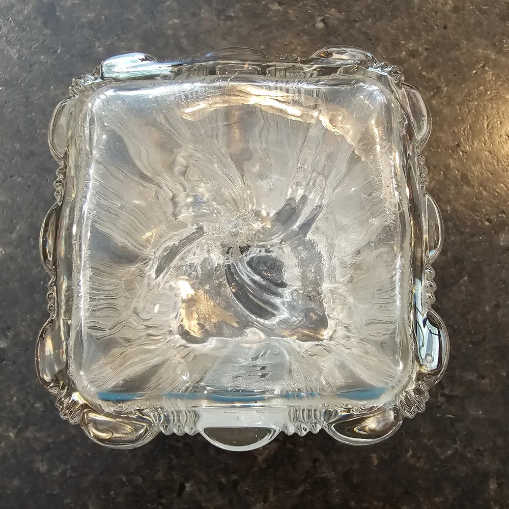Vintage '30s-40s MCM Fostoria Sunray hand blown glass 
